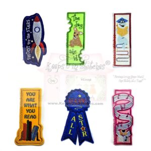 Custom Felt Embroidered Reading Bookmarks - Choose Between 6 Different Designs "OR" Choose ALL SiX at Once!