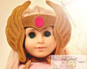 KUiS~Exclusive~Ltd. Ed. Doll Collector's Costume Crown & Accessory Line: 18in SHE-RA Inspired Doll Size Crown-Neck Choker-Shoulder Wings & Chest Flower -ONLY!
