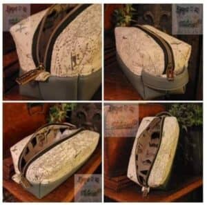 Keeps U in Stitches® Men's Custom Handmade - Dopp Kit - Toiletry Bag - Shaving Bag - Travel Bag - Box Bag