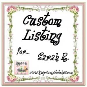 KUiS~Exclusive~CUSTOM LISTING for Sarah R. ONLY!🚨Do NOT ⛔ Purchase UNLESS You Are Sarah R. OR You Will Be Refunded! 💸